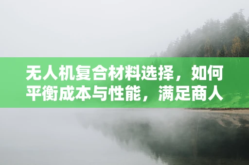 无人机复合材料选择，如何平衡成本与性能，满足商人代表的期望？