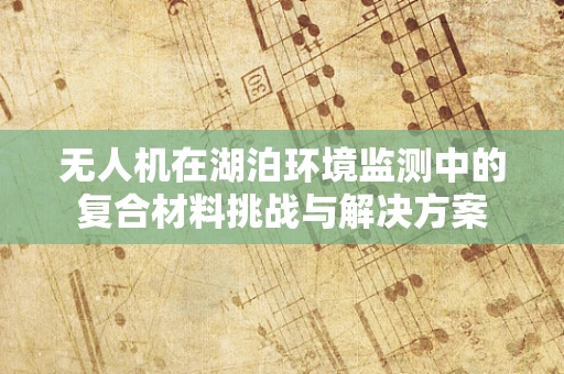 无人机在湖泊环境监测中的复合材料挑战与解决方案