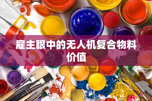 雇主眼中的无人机复合物料价值