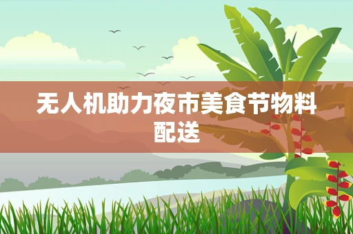 无人机助力夜市美食节物料配送