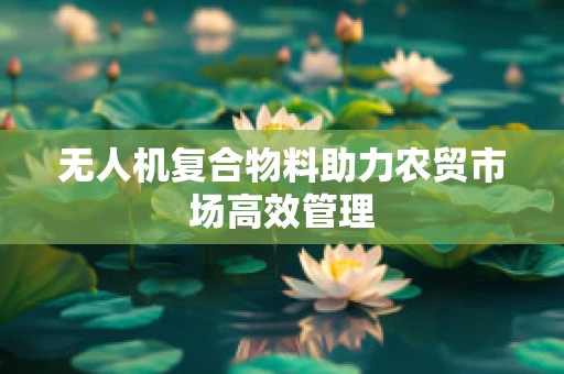 无人机复合物料助力农贸市场高效管理