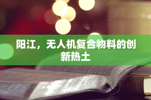 阳江，无人机复合物料的创新热土