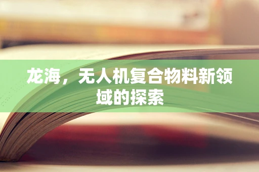 龙海，无人机复合物料新领域的探索