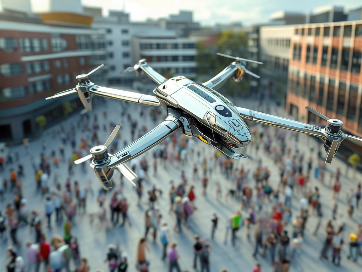 无人机复合物料助力市民广场别样精彩