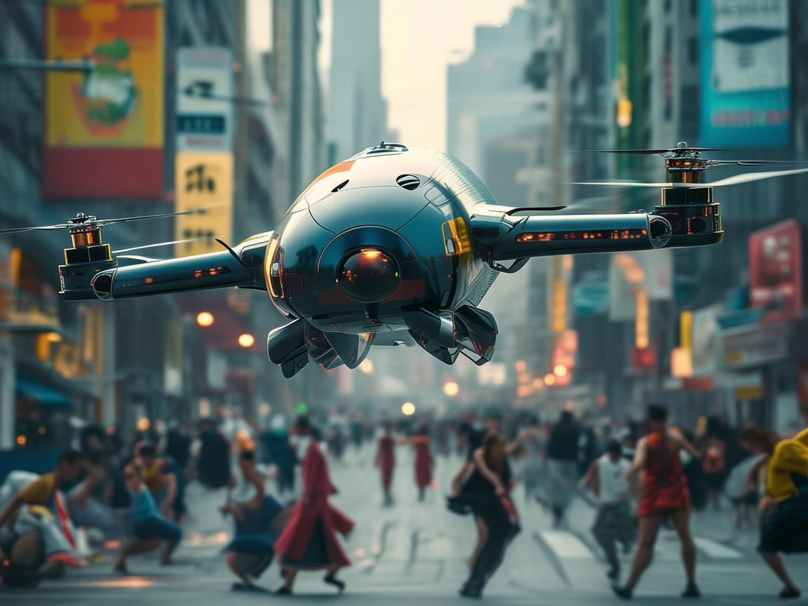 无人机复合物料助力街头表演新风采