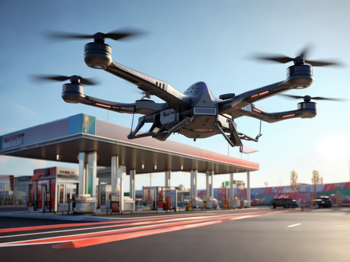 无人机复合物料助力加油站巡检