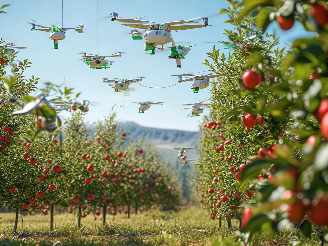 苹果生产中的无人机复合物料应用